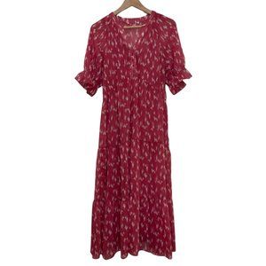 UNBRANDED | Short Sleeve Sheer Maxi Dress with Lined Dress Included | Size M